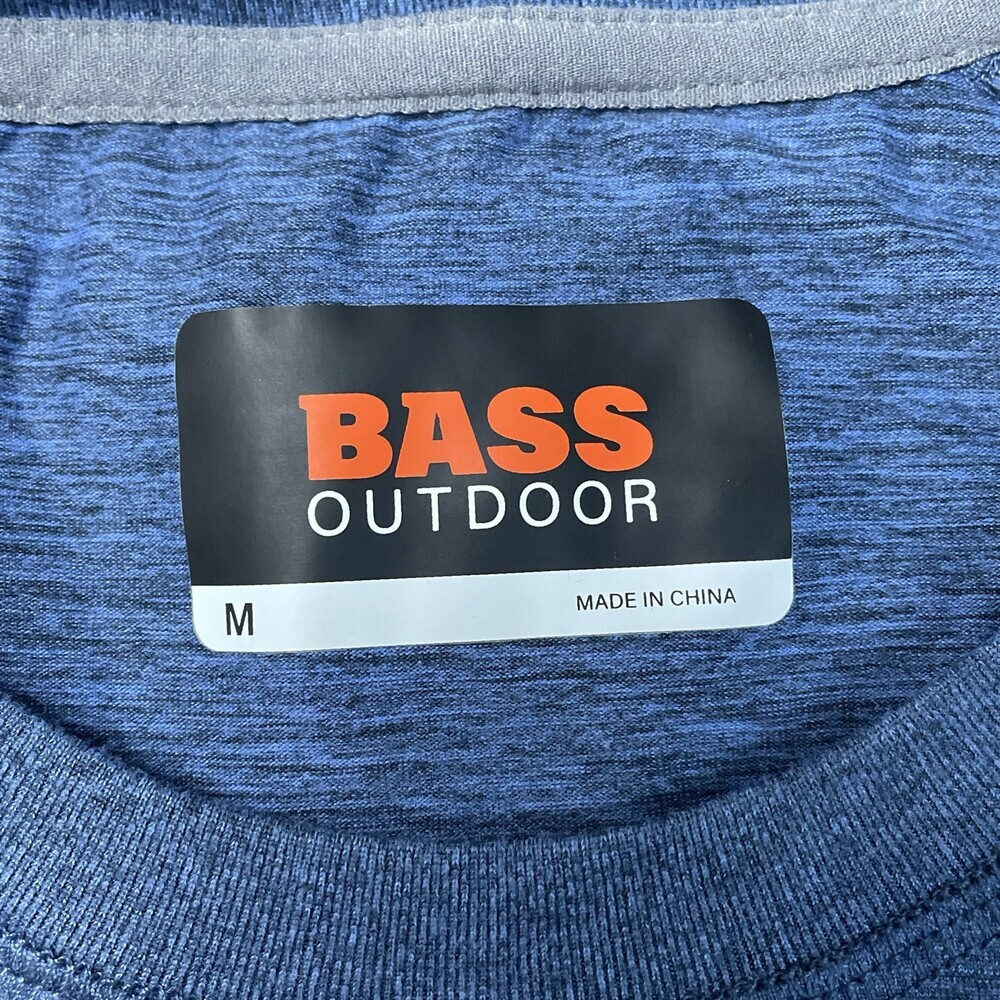 Bass Outdoor Men's M Microtech Perf SS Tee Blue H0857 - Picture 2 of 9